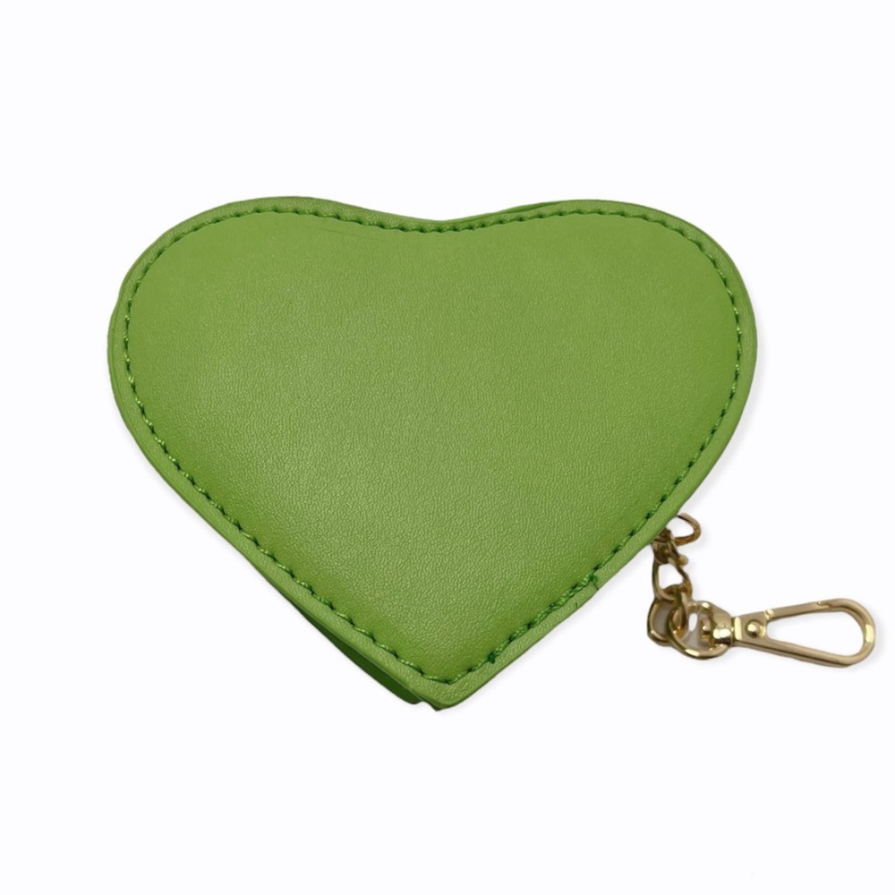 BP Heart Zip Green Pouch